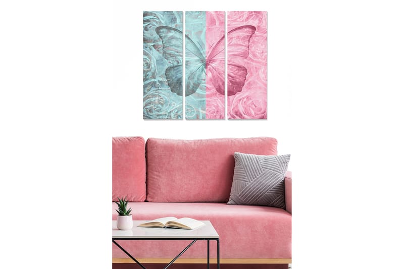 Dekorativ MDF-maling 3-Deler 20x50 cm - Flerfarget - Interiør - Maleri & posters - Lerretsbilder