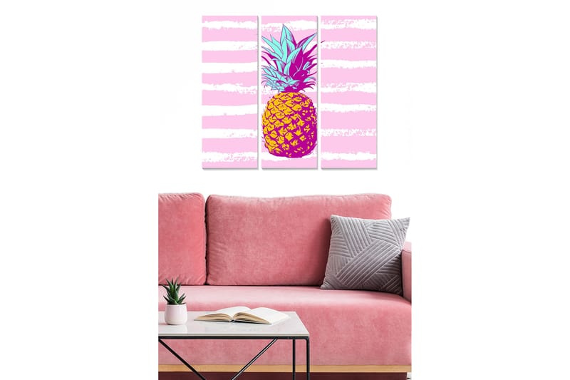 Dekorativ MDF-maling 3-Deler 20x50 cm - Flerfarget - Interiør - Maleri & posters - Lerretsbilder
