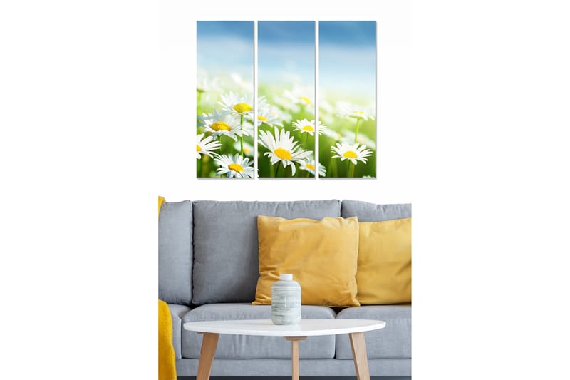 Dekorativ MDF-maling 3-Deler 20x50 cm - Flerfarget - Interiør - Maleri & posters - Lerretsbilder