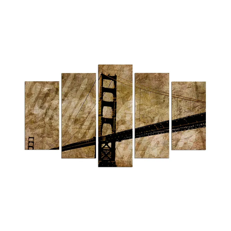 Dekorativ MDF-maling 5-Deler 20x60 cm, Flerfarget