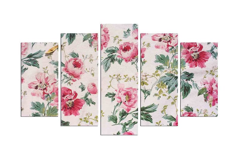 Dekorativ MDF-maling 5-Deler 20x60 cm, Flerfarget