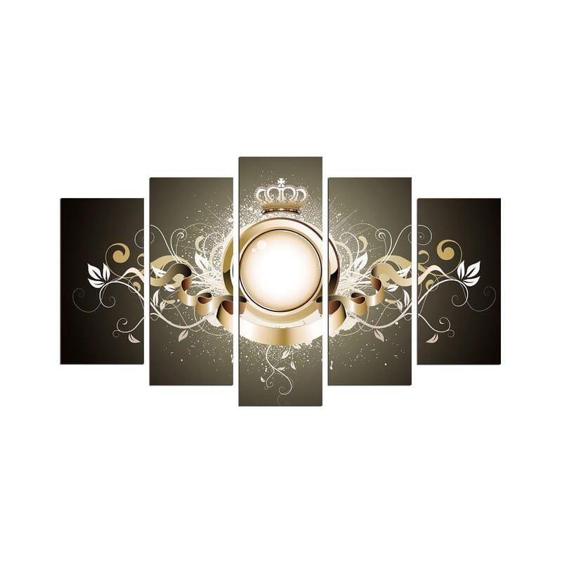 Dekorativ MDF-maling 5-Deler 20x60 cm - Flerfarget - Interiør - Maleri & posters - Lerretsbilder