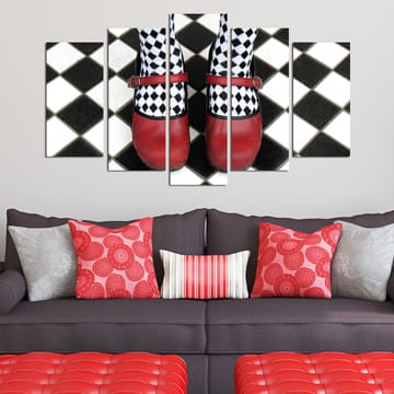 Dekorativ MDF-maling 5-Deler 20x60 cm - Flerfarget - Interiør - Maleri & posters - Lerretsbilder