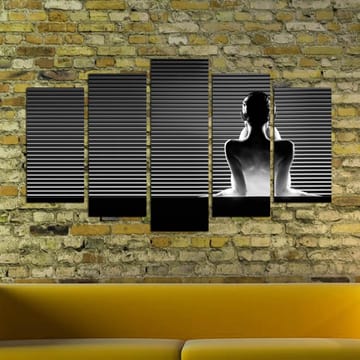 Dekorativ MDF-maling 5-Deler 20x60 cm - Flerfarget - Interiør - Maleri & posters - Lerretsbilder