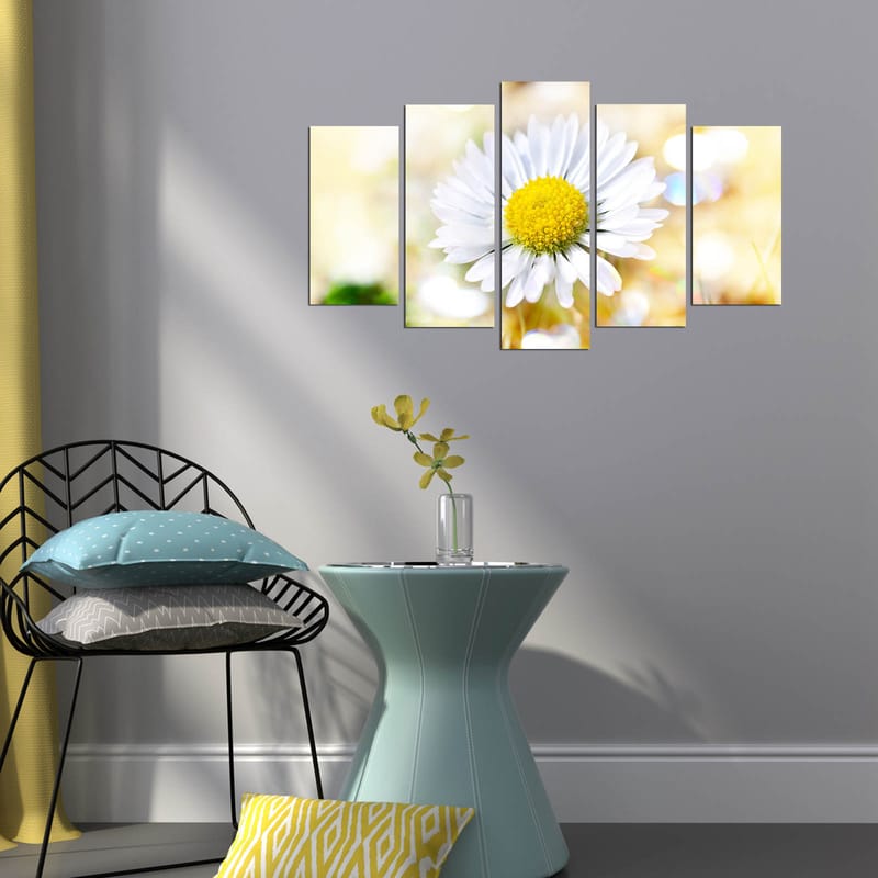 Dekorativ MDF-maling 5-Deler 20x60 cm - Flerfarget - Interiør - Maleri & posters - Lerretsbilder