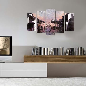 Dekorativ MDF-maling 5-Deler 20x60 cm - Flerfarget - Interiør - Maleri & posters - Lerretsbilder