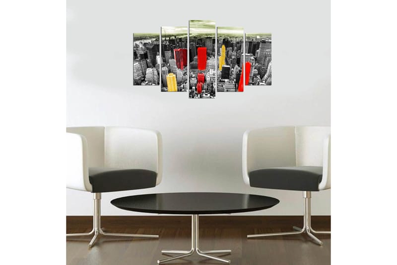 Dekorativ MDF-maling 5-Deler 20x60 cm - Flerfarget - Interiør - Maleri & posters - Lerretsbilder