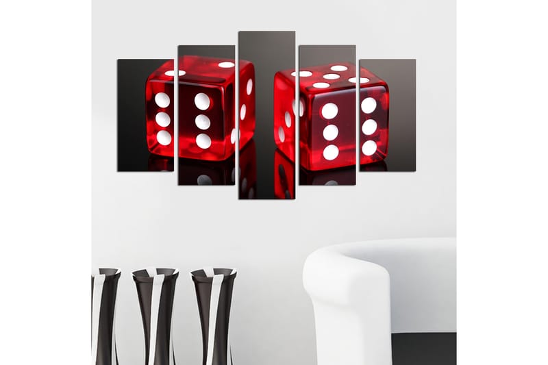 Dekorativ MDF-maling 5-Deler 20x60 cm - Flerfarget - Interiør - Maleri & posters - Lerretsbilder