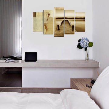 Dekorativ MDF-maling 5-Deler 20x60 cm - Flerfarget - Interiør - Maleri & posters - Lerretsbilder
