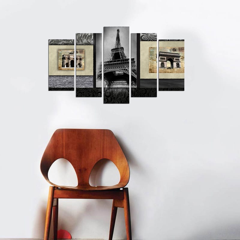 Dekorativ MDF-maling 5-Deler 20x60 cm - Flerfarget - Interiør - Maleri & posters - Lerretsbilder