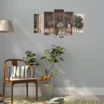 Dekorativ MDF-maling 5-Deler 20x60 cm - Flerfarget - Interiør - Maleri & posters - Lerretsbilder