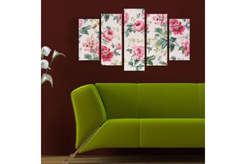 Dekorativ MDF-maling 5-Deler 20x60 cm - Flerfarget - Interiør - Maleri & posters - Lerretsbilder