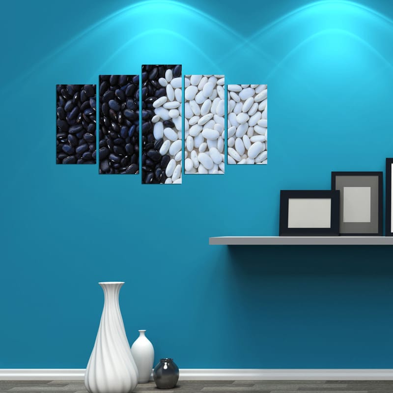 Dekorativ MDF-maling 5-Deler 20x60 cm - Flerfarget - Interiør - Maleri & posters - Lerretsbilder