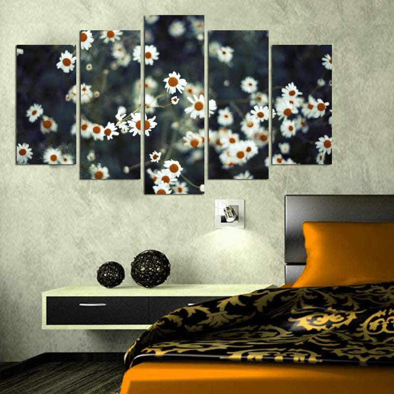 Dekorativ MDF-maling 5-Deler 20x60 cm - Flerfarget - Interiør - Maleri & posters - Lerretsbilder