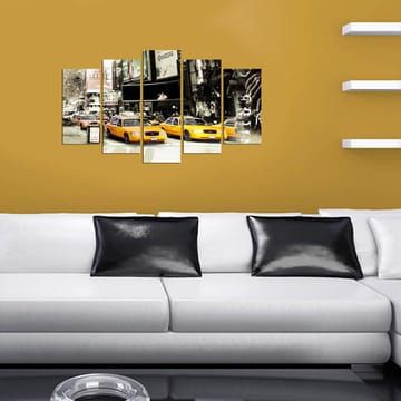 Dekorativ MDF-maling 5-Deler 20x60 cm - Flerfarget - Interiør - Maleri & posters - Lerretsbilder