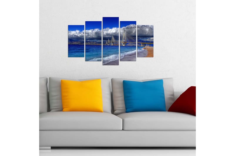 Dekorativ MDF-maling 5-Deler 20x60 cm - Flerfarget - Interiør - Maleri & posters - Lerretsbilder