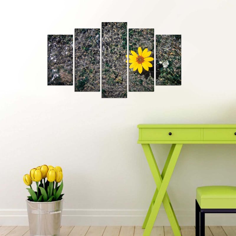 Dekorativ MDF-maling 5-Deler 20x60 cm - Flerfarget - Interiør - Maleri & posters - Lerretsbilder