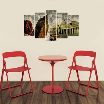 Dekorativ MDF-maling 5-Deler 20x60 cm - Flerfarget - Interiør - Maleri & posters - Lerretsbilder