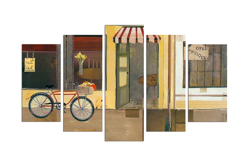 Dekorativ MDF-maling 5-Deler 20x60 cm - Flerfarget - Interiør - Maleri & posters - Lerretsbilder