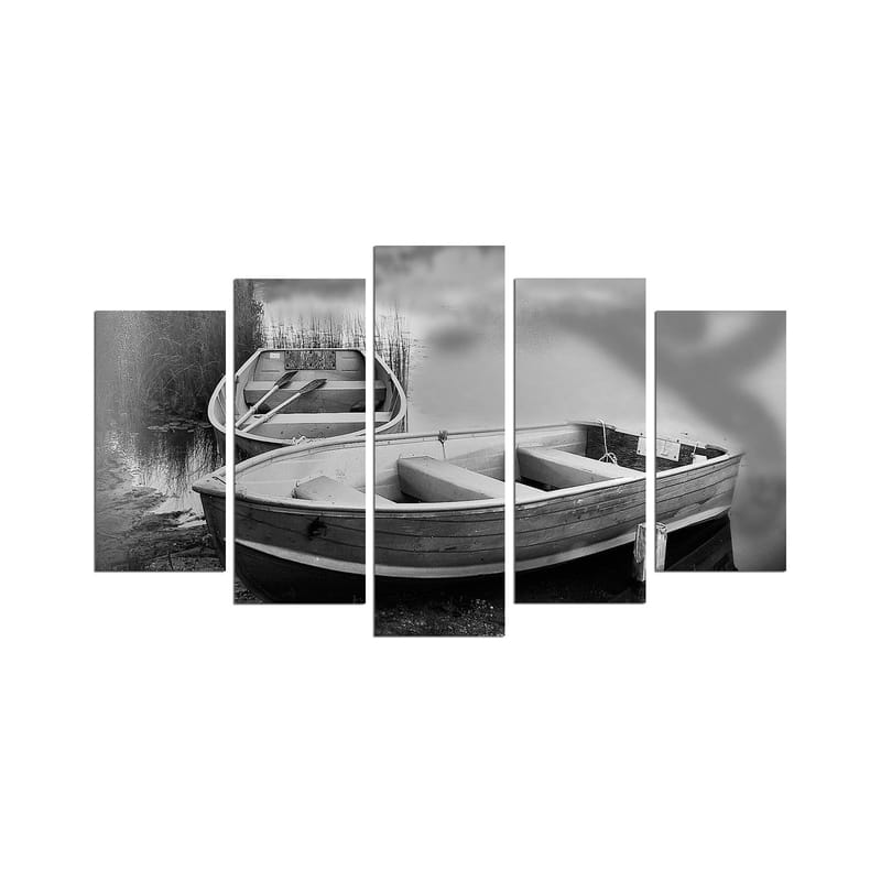 Dekorativ MDF-maling 5-Deler 20x60 cm - Flerfarget - Interiør - Maleri & posters - Lerretsbilder