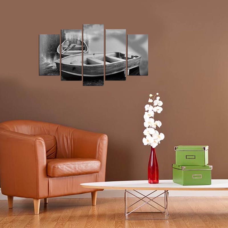 Dekorativ MDF-maling 5-Deler 20x60 cm - Flerfarget - Interiør - Maleri & posters - Lerretsbilder