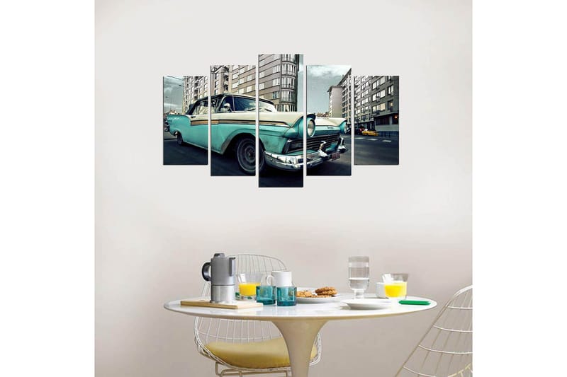 Dekorativ MDF-maling 5-Deler 20x60 cm - Flerfarget - Interiør - Maleri & posters - Lerretsbilder
