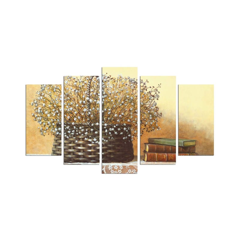 Dekorativ MDF-maling 5-Deler 20x60 cm - Flerfarget - Interiør - Maleri & posters - Lerretsbilder