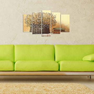 Dekorativ MDF-maling 5-Deler 20x60 cm - Flerfarget - Interiør - Maleri & posters - Lerretsbilder