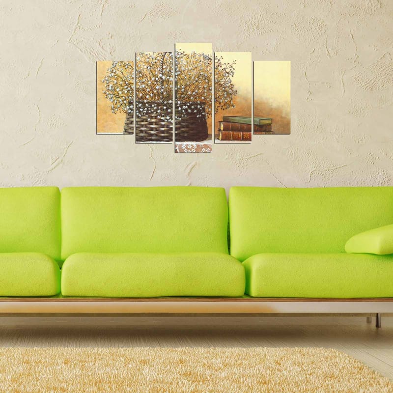 Dekorativ MDF-maling 5-Deler 20x60 cm - Flerfarget - Interiør - Maleri & posters - Lerretsbilder