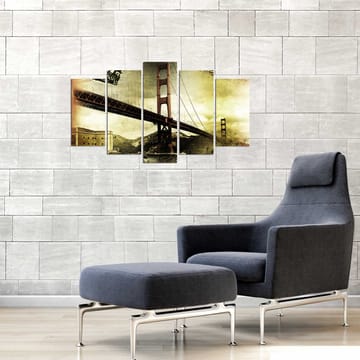 Dekorativ MDF-maling 5-Deler 20x60 cm - Flerfarget - Interiør - Maleri & posters - Lerretsbilder