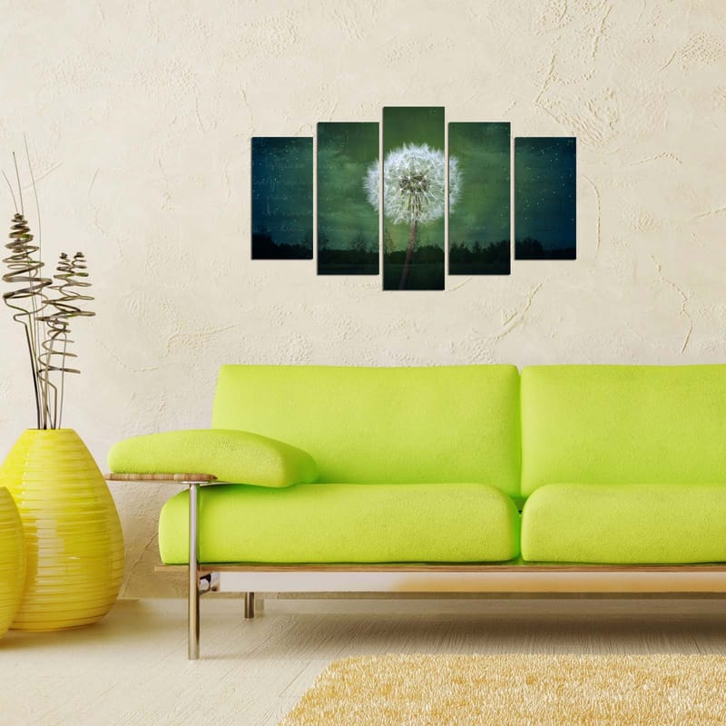 Dekorativ MDF-maling 5-Deler 20x60 cm - Flerfarget - Interiør - Maleri & posters - Lerretsbilder