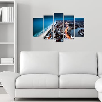 Dekorativ MDF-maling 5-Deler 20x60 cm - Flerfarget - Interiør - Maleri & posters - Lerretsbilder