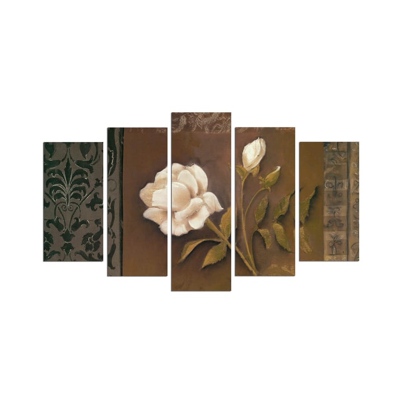 Dekorativ MDF-maling 5-Deler 20x60 cm - Flerfarget - Interiør - Maleri & posters - Lerretsbilder