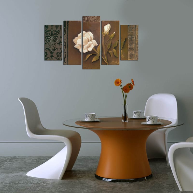 Dekorativ MDF-maling 5-Deler 20x60 cm - Flerfarget - Interiør - Maleri & posters - Lerretsbilder