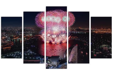 Dekorativ MDF-maling 5-Deler 20x60 cm - Flerfarget - Interiør - Maleri & posters - Lerretsbilder