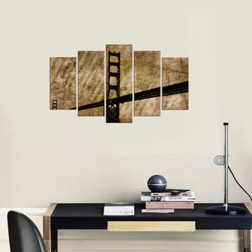 Dekorativ MDF-maling 5-Deler 20x60 cm - Flerfarget - Interiør - Maleri & posters - Lerretsbilder