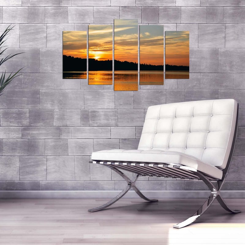 Dekorativ MDF-maling 5-Deler 20x60 cm - Flerfarget - Interiør - Maleri & posters - Lerretsbilder