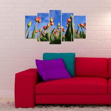 Dekorativ MDF-maling 5-Deler 20x60 cm - Flerfarget - Interiør - Maleri & posters - Lerretsbilder
