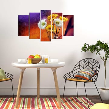 Dekorativ MDF-maling 5-Deler 20x60 cm - Flerfarget - Interiør - Maleri & posters - Lerretsbilder