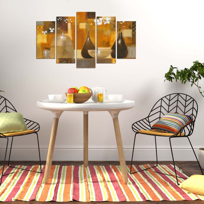 Dekorativ MDF-maling 5-Deler 20x60 cm - Flerfarget - Interiør - Maleri & posters - Lerretsbilder