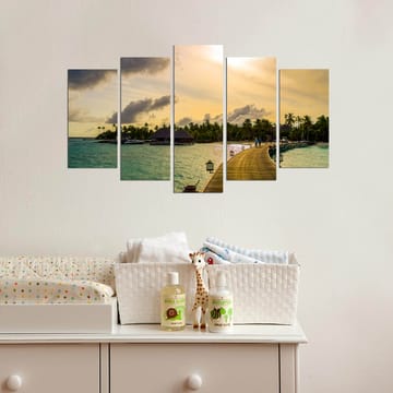Dekorativ MDF-maling 5-Deler 20x60 cm - Flerfarget - Interiør - Maleri & posters - Lerretsbilder