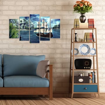 Dekorativ MDF-maling 5-Deler 20x60 cm - Flerfarget - Interiør - Maleri & posters - Lerretsbilder