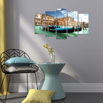Dekorativ MDF-maling 5-Deler 20x60 cm - Flerfarget - Interiør - Maleri & posters - Lerretsbilder