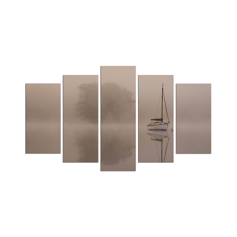 Dekorativ MDF-maling 5-Deler 20x60 cm - Flerfarget - Interiør - Maleri & posters - Lerretsbilder