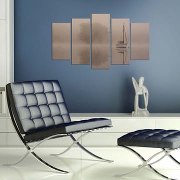 Dekorativ MDF-maling 5-Deler 20x60 cm - Flerfarget - Interiør - Maleri & posters - Lerretsbilder