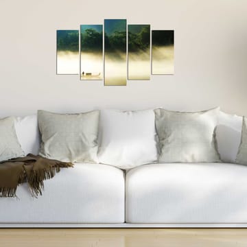 Dekorativ MDF-maling 5-Deler 20x60 cm - Flerfarget - Interiør - Maleri & posters - Lerretsbilder