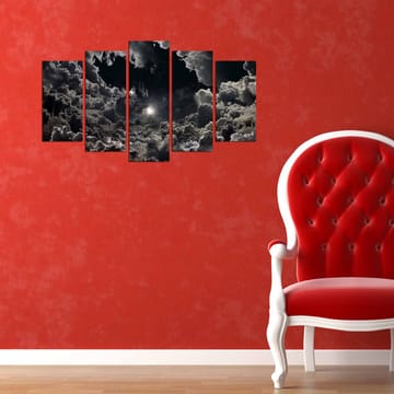 Dekorativ MDF-maling 5-Deler 20x60 cm - Flerfarget - Interiør - Maleri & posters - Lerretsbilder