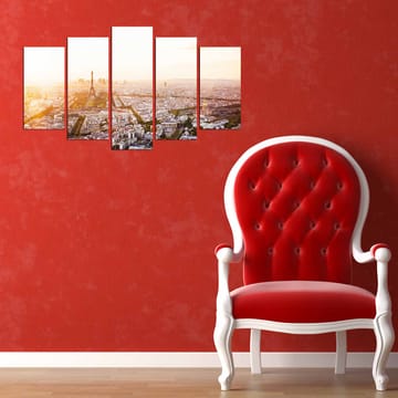 Dekorativ MDF-maling 5-Deler 20x60 cm - Flerfarget - Interiør - Maleri & posters - Lerretsbilder