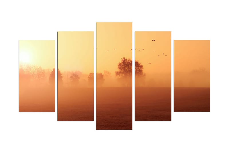 Dekorativ MDF-maling 5-Deler 20x60 cm - Flerfarget - Interiør - Maleri & posters - Lerretsbilder