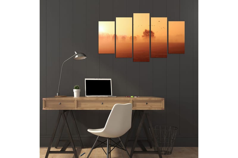 Dekorativ MDF-maling 5-Deler 20x60 cm - Flerfarget - Interiør - Maleri & posters - Lerretsbilder